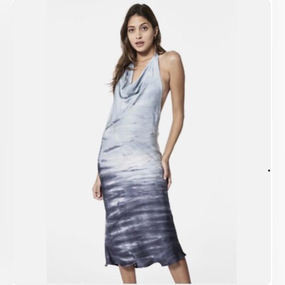 YOUNG FABULOUS & BROKE Rebel Satin Halter Slip Dress: Size Medium.